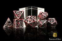 Baron of Dice - Bloody Dragon Metal RPG Dice Set (7 Pieces)