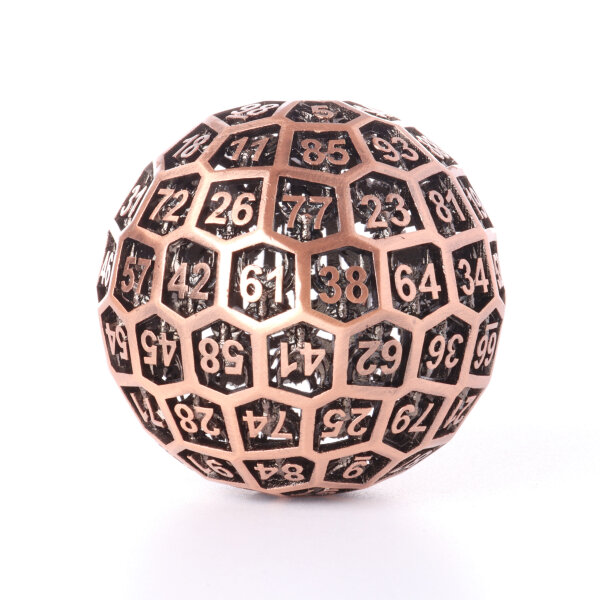 Baron of Dice - Metal D100 Copper Dice