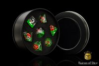 Baron of Dice - Mushroom Sharp Edge RPG Dice Set (7 Pieces)