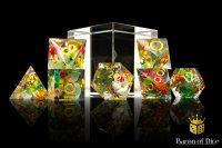 Baron of Dice - Royal Roses Sharp Edge RPG Dice Set (7...