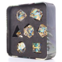 Baron of Dice - Shiny Like A Diamond! Sharp Edge RPG Dice Set (7 Pieces)