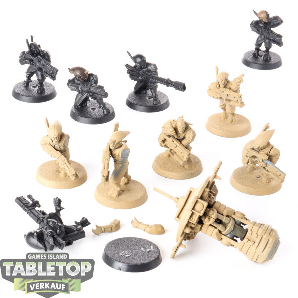 Tau Empire - 10 x Pathfinder Team - teilweise bemalt