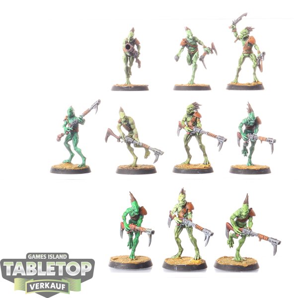 Tau Empire - 10 x Kroot Carnivores - bemalt