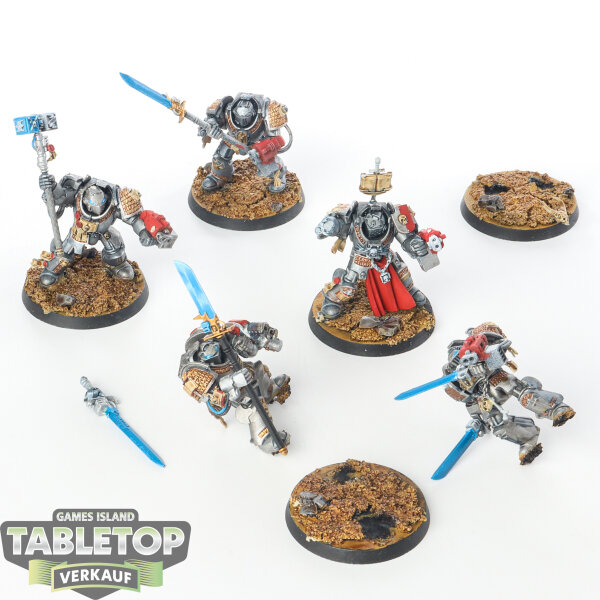 Grey Knights - 5x Grey Knights Terminator Squad - bemalt