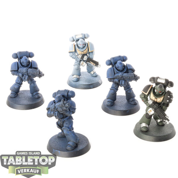 Space Marines - 5 Intercessors - teilweise bemalt