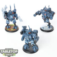 Tau Empire - 3x XV8 Crisis Battlesuit Team Klassisch -...