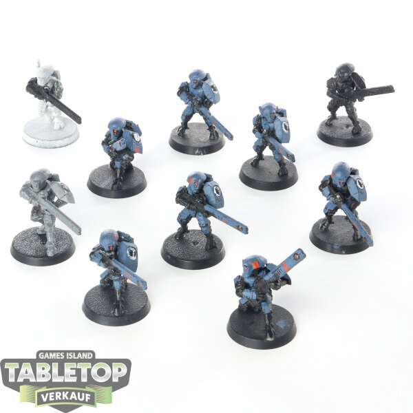 Tau Empire - 10x Fire Warriors Strike Team - teilweise bemalt