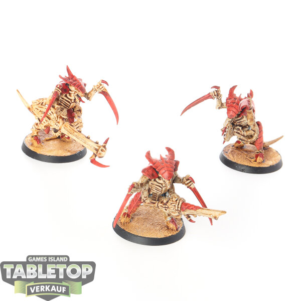 Tyraniden - 3 x Tyranid Warriors - teilweise bemalt