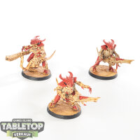 Tyraniden - 3 x Tyranid Warriors - teilweise bemalt