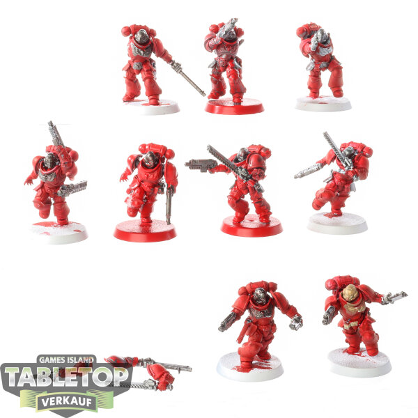 Space Marines - 9 Assault Intercessors - teilweise bemalt