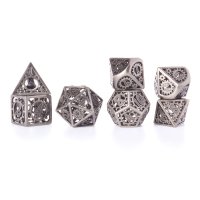 Baron of Dice - Silver Machinery Metal RPG Dice Set (7...