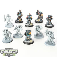 Space Wolves - 10 x Grey Hunters - teilweise bemalt