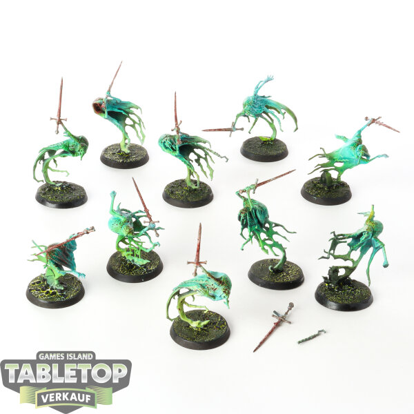 Nighthaunt - 10 x Bladegheist Revenants - teilweise bemalt