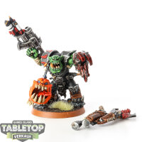 Orks - Ork Warboss with Attack Squig - gut bemalt