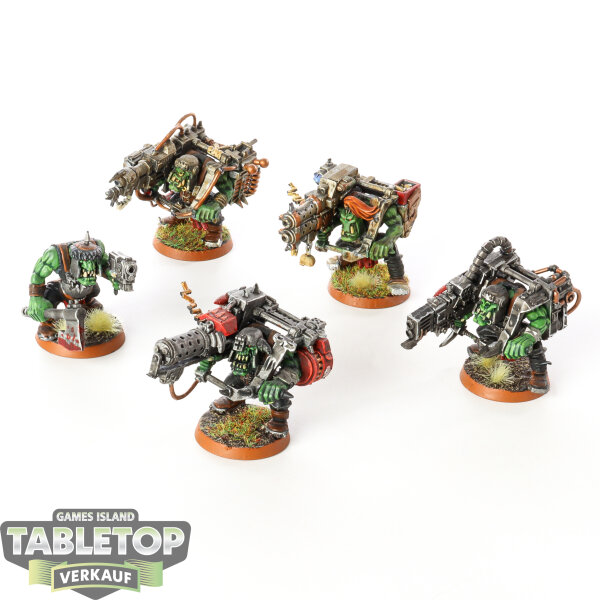 Orks - 5 x Ork Lootas - bemalt