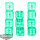 Spielzubehör - 11x Translucent Green/white 16mm d6 Dice  - Sonstiges