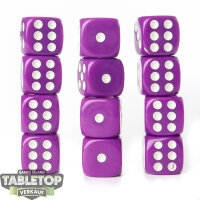 Spielzubehör - 12x Purple-white 16mm d6 Dice  -...