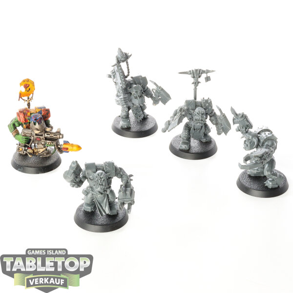 Orks - 5 x Ork Nobz - teilweise bemalt