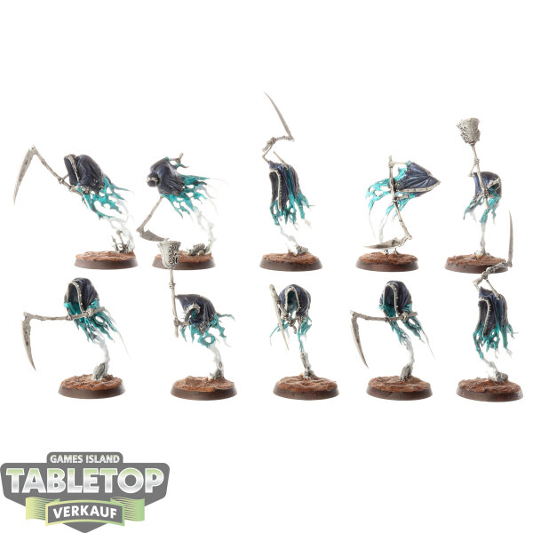 Nighthaunt - 10 Grimghast Reapers - teilweise bemalt