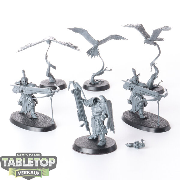 Stormcast Eternals - 3x Vanguard-Raptors With Longstrike Crossbows & Aetherwings - unbemalt