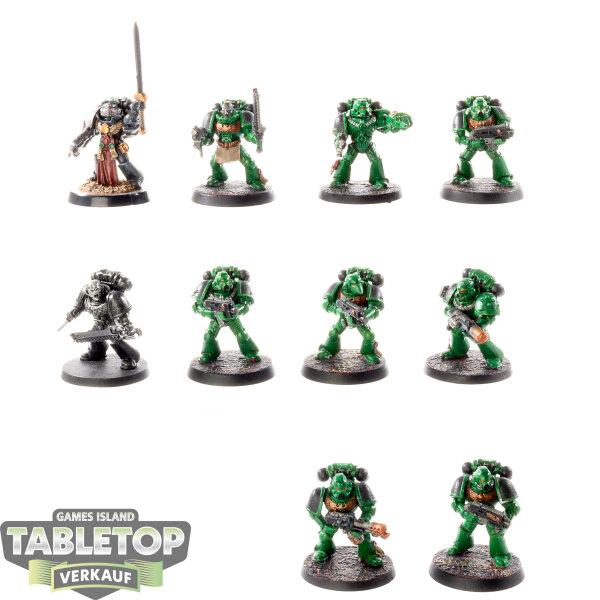 Space Marines - 10 x Tactical Squad - teilweise bemalt