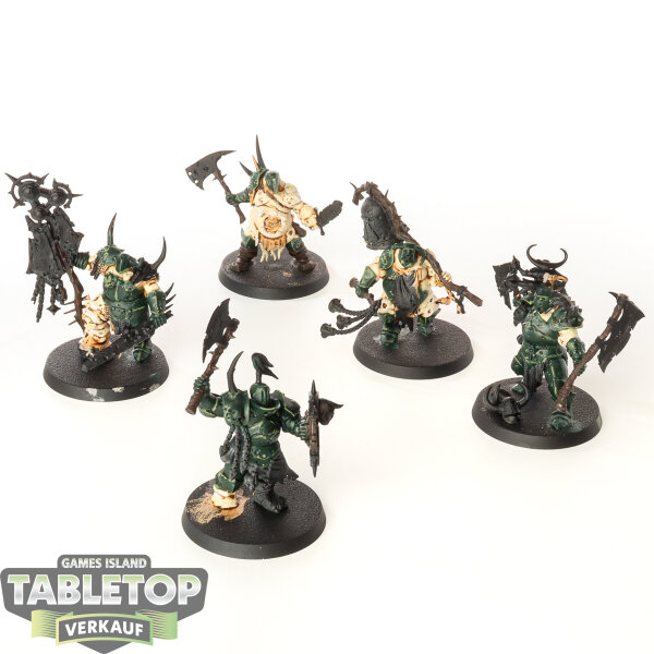 Maggotkin of Nurgle - 5x Putrid Blightkings - teilweise bemalt