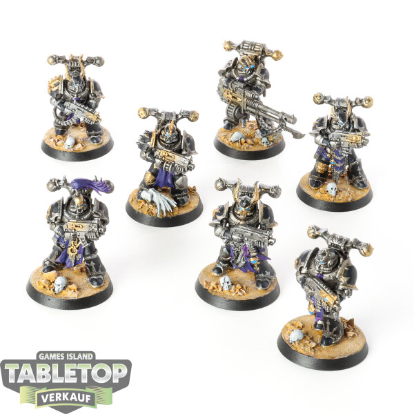 Chaos Space Marines - 7 Chaos Space Marines - bemalt