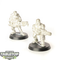 Astra Militarum - 2x Catachan with Assault Weapons: Melta...