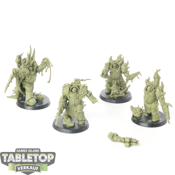 Death Guard - 4x Lord Felthius and the Tainted Cohort - grundiert