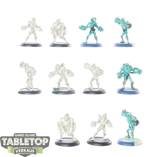 Cryx - 11 x Mechanithralls - teilweise bemalt