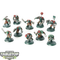 Orks - 10 Ork Boyz - teilweise bemalt