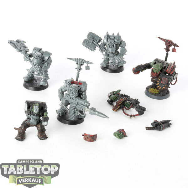 Orks - 5 Nobz - teilweise bemalt