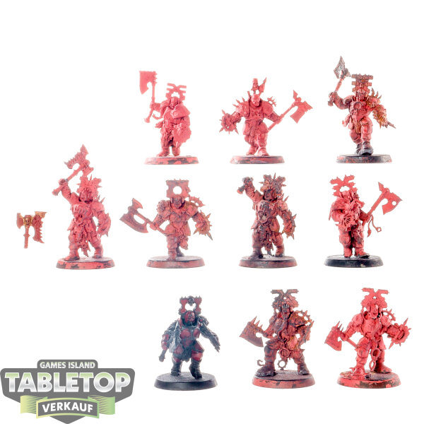 Blades of Khorne - 10x Blood Warriors - teilweise bemalt