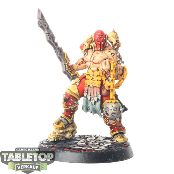 Blades of Khorne - Slaughterpriest with Hackblade and Wrath-hammer - bemalt