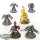 Grey Knights - 6x Grey Knights Terminator Squad - teilweise bemalt