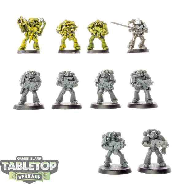 Space Marines - 10x Tactical Squad klassisch  - teilweise bemalt