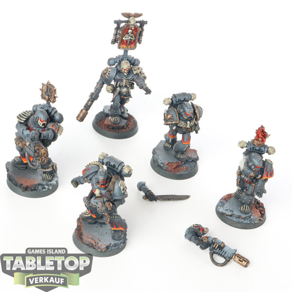 Space Marines - 5x Legion of the Damned - bemalt