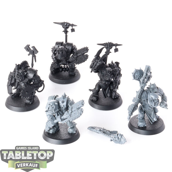 Orks - 5x Ork Nobz - teilweise bemalt