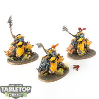 Orruk Warclans - 3x Gore-gruntas - bemalt