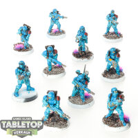 Astra Militarum - 10x Cadian Shock Troops - bemalt