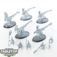 Seraphon - 5 x Raptadon Chargers - grundiert