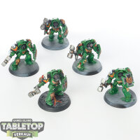 Salamanders - 5x Terminator Assault Squad - bemalt