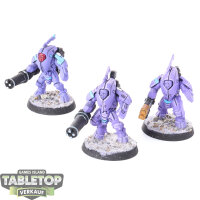 Tau Empire - 3 x Stealth Battlesuits - bemalt