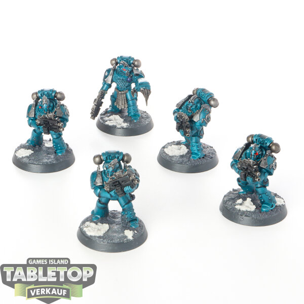 Horus Heresy - 5x MKIV Tactical Squad + Upgrade Set - bemalt