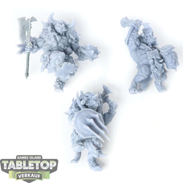Beasts of Chaos - 3x Bullgors - unbemalt