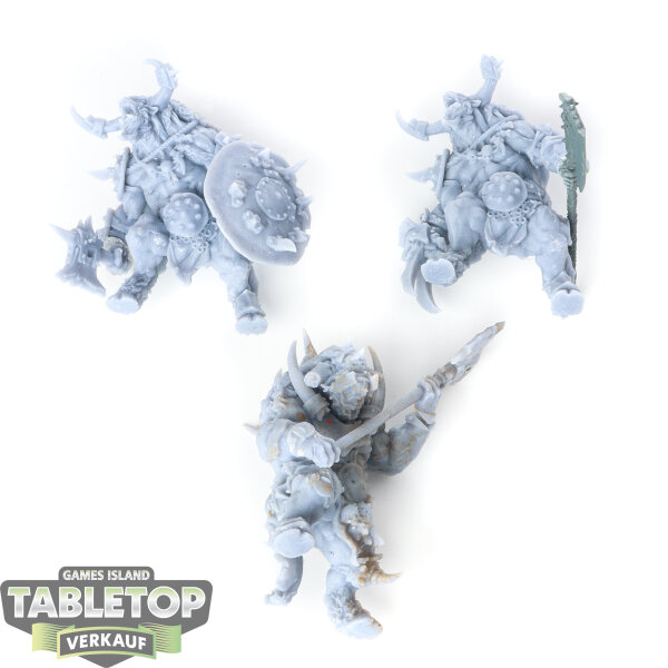 Beasts of Chaos - 3x Bullgors - unbemalt