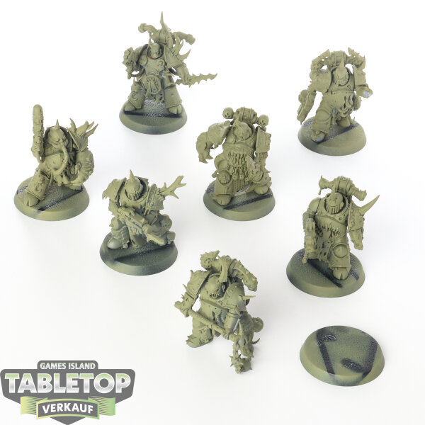 Death Guard - 7x Plague Marines - grundiert