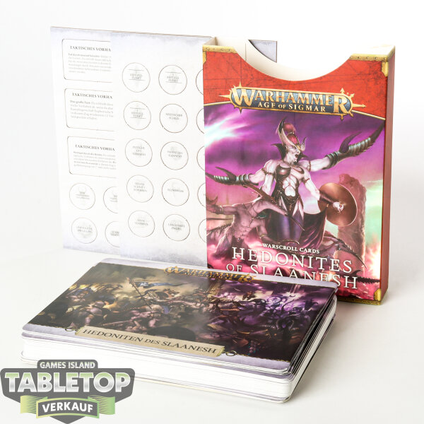 Hedonites of Slaanesh - Warscroll Cards & Tokens 3rd Edition - deutsch