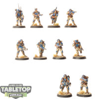 Astra Militarum - 10x Cadian Shock Troops - bemalt