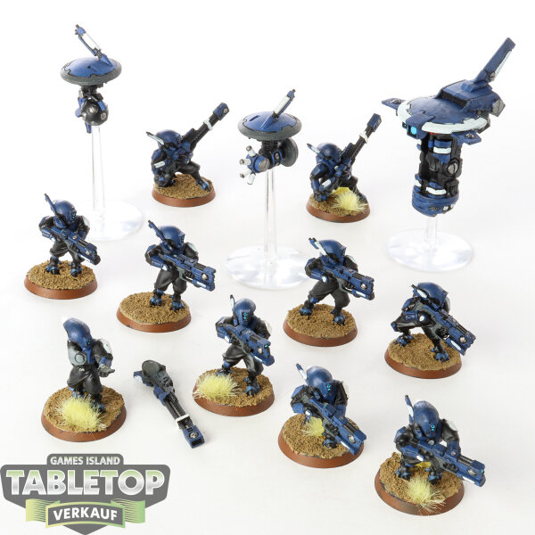 Tau Empire - 10 x Pathfinder Team - bemalt